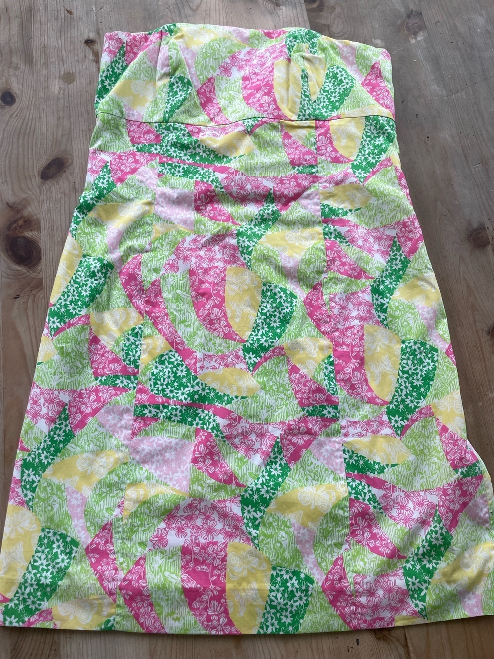 Lilly Pulitzer Strapless Halter Midi Gardencore Preppy  Dress Resort